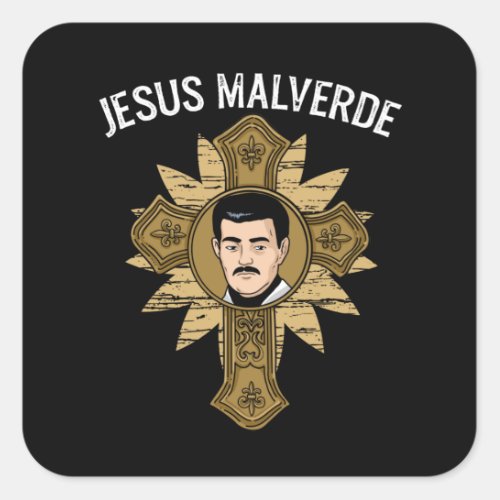 Jesus Malverde Religion Mexico Gift Jesus Malverde Square Sticker