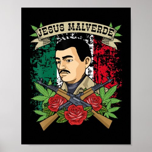 Jesus Malverde Shirt For Women  Men Gifts Jesus M Poster