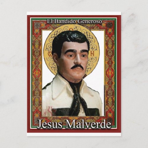 Jesus Malverde  The Generous Bandit Postcard