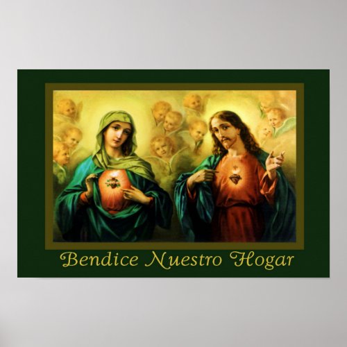Jesus  Maria Bendice Nuestro Hogar Spanish Poster