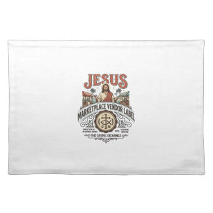 Jesus Marketplace Vendor Label Jesus Marketplace V Cloth Placemat