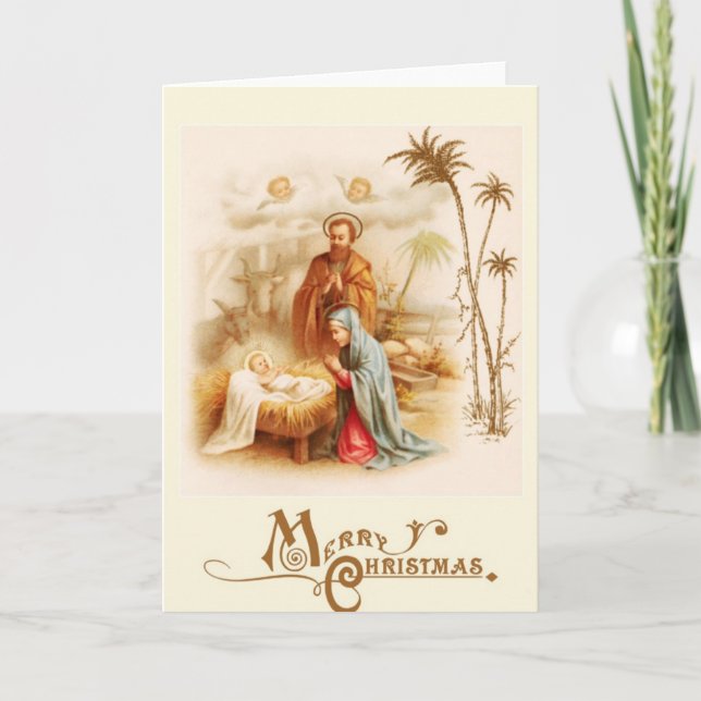 Jesus, Mary, and Joseph Holiday Card (Front)