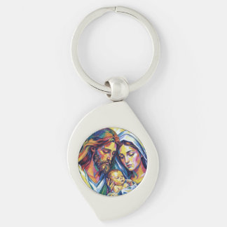 Jesus Mary and Joseph Keychain