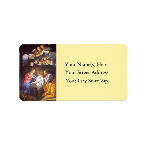 Jesus Mary and Joseph Vintage Address Label