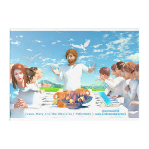 Jesus, Mary and the Disciples ( Followers ) Acrylic Print
