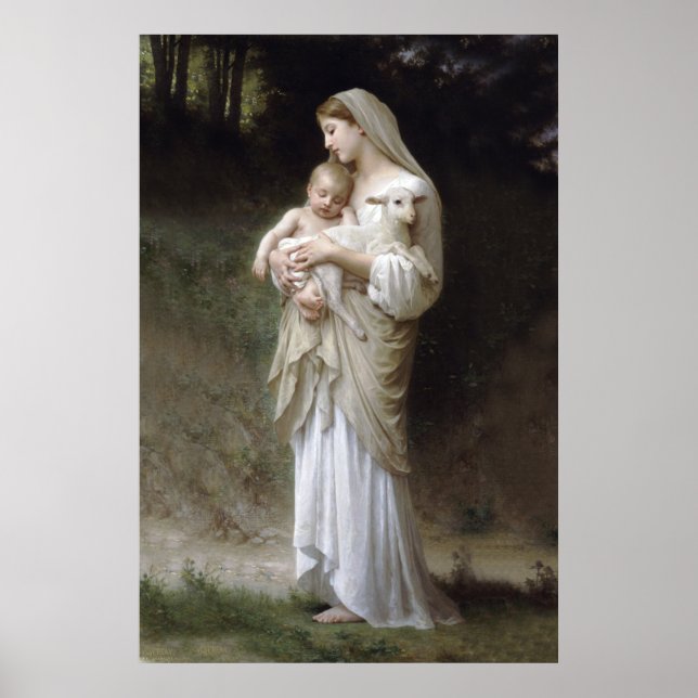 Jesus, Mary and the lamb large. Poster (Front)