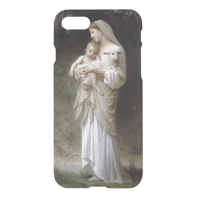 Jesus, Mary and the lamb. Uncommon iPhone Case (Back)