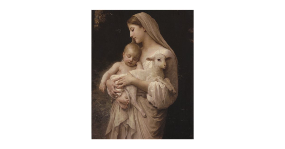 Jesus Mary And The Lamb Wood Wall Decor Zazzle Com