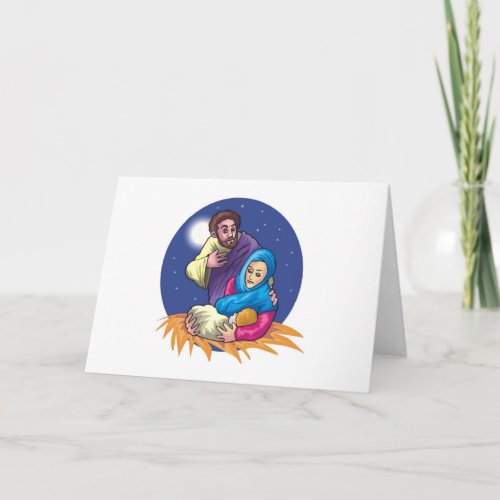 Jesus Mary Joseph Holy Family Religious Christmas Holiday Card