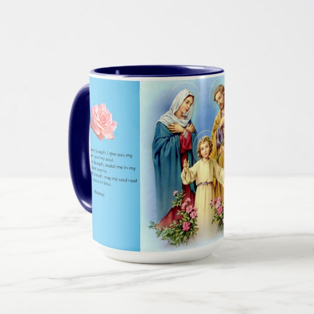 Jesus, Mary, & Joseph Prayer mug (Front Left)