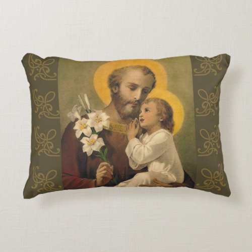 Jesus Mary St Joseph Catholic Religious Accent Pillow
