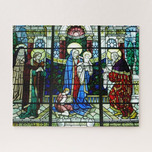 Jesus  Mary Stained Glass Window Jigsaw Puzzle
