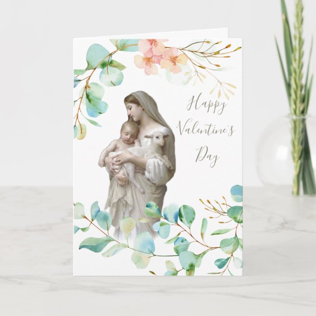 Jesus Mary | Valentines Day  | Religious Catholic Card (Front)