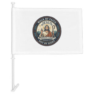 Jesus Matcha Cafe Trend Shirt Christian Graphic_1 Car Flag