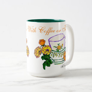 Jesus & Me With Coffee or Tea Two-Tone Coffee Mug