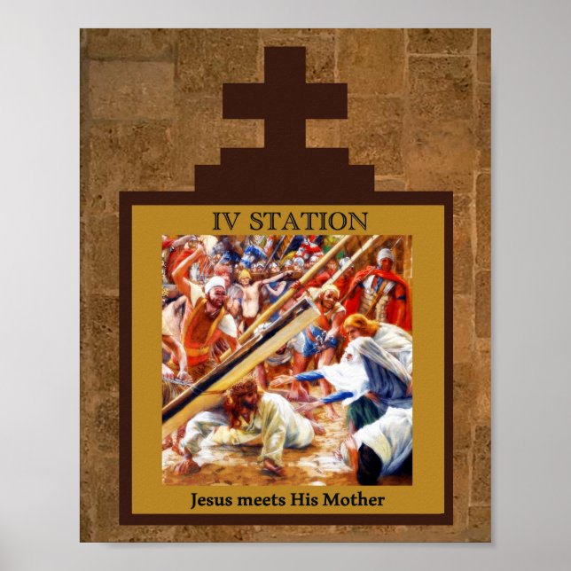 Jesus Meets His Mother Station 4 Poster (Front)
