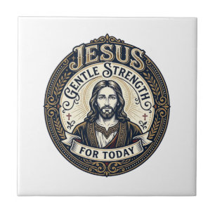 Jesus Memory Care Alzheimer Caregiver Shirt Christ Ceramic Tile