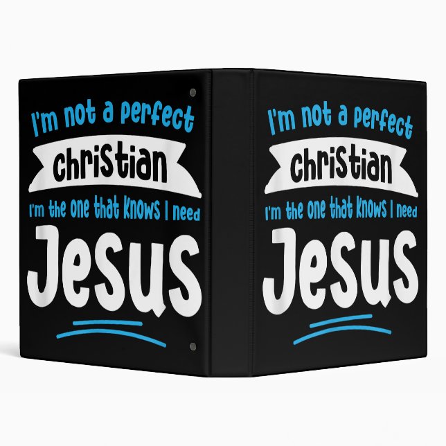 Jesus Men Women Kids Fun Christian Bible Faith Jes 3 Ring Binder (Background)