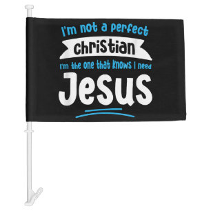 Jesus Men Women Kids Fun Christian Bible Faith Jes Car Flag