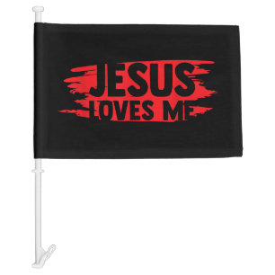 Jesus Men Women Kids Fun Christian Bible Faith Jes Car Flag