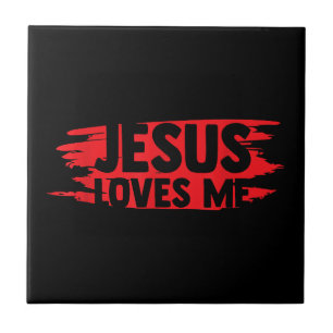 Jesus Men Women Kids Fun Christian Bible Faith Jes Ceramic Tile