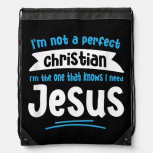 Jesus Men Women Kids Fun Christian Bible Faith Jes Drawstring Bag