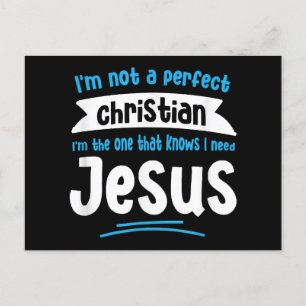 Jesus Men Women Kids Fun Christian Bible Faith Jes Holiday Postcard