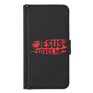 Jesus Men Women Kids Fun Christian Bible Faith Jes Samsung Galaxy S5 Wallet Case