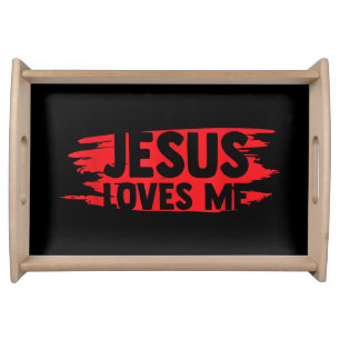Jesus Men Women Kids Fun Christian Bible Faith Jes Serving Tray