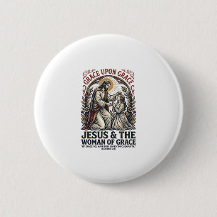 Jesus Menopause Midlife Women Encouragement Shirt Button