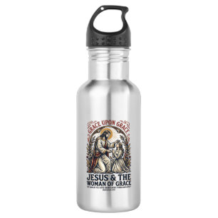 Jesus Menopause Midlife Women Encouragement Shirt Stainless Steel Water Bottle
