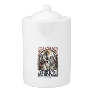 Jesus Menopause Midlife Women Encouragement Shirt Teapot