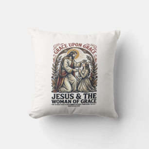 Jesus Menopause Midlife Women Encouragement Shirt Throw Pillow