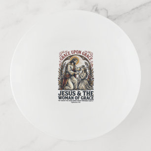 Jesus Menopause Midlife Women Encouragement Shirt Trinket Tray