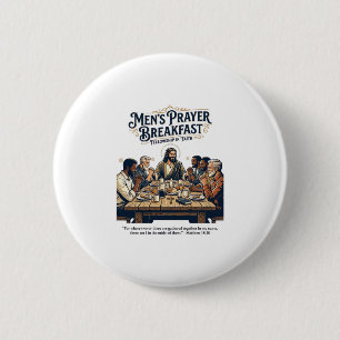 Jesus Mens Group Brotherhood Retreat T-Shirt Inspi Button