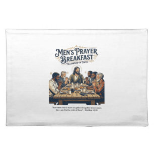 Jesus Mens Group Brotherhood Retreat T-Shirt Inspi Cloth Placemat