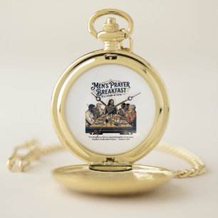 Jesus Mens Group Brotherhood Retreat T-Shirt Inspi Pocket Watch