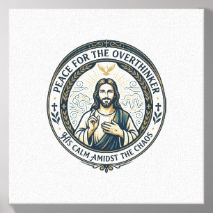 Jesus Mental Health Affirmations T-Shirt Inspirati Canvas Photo Tile
