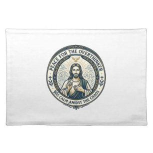 Jesus Mental Health Affirmations T-Shirt Inspirati Cloth Placemat