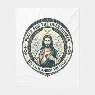 Jesus Mental Health Affirmations T-Shirt Inspirati Fleece Blanket