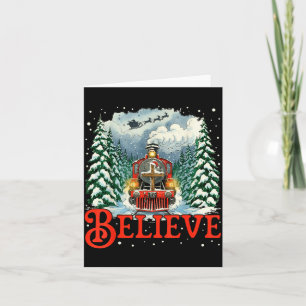 Jesus Merry Xmas Faith Train To North Le Santa Sle Card