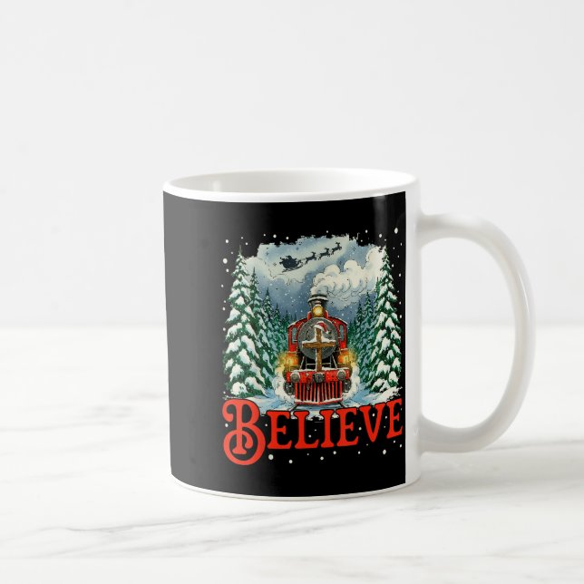 Jesus Merry Xmas Faith Train To North Le Santa Sle Coffee Mug (Right)