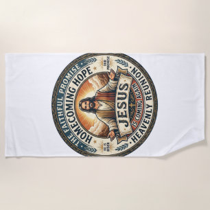 Jesus Military Spouse Waiting Wife T-Shirt Inspira Beach Towel
