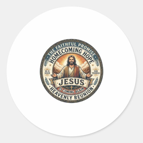 Jesus Military Spouse Waiting Wife T-Shirt Inspira Classic Round Sticker