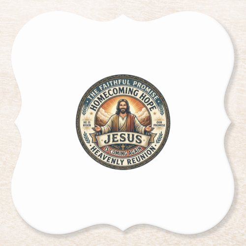 Jesus Military Spouse Waiting Wife T-Shirt Inspira Paper Coaster