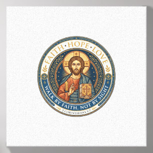 Jesus Monastic Contemplative Spirituality Graphic Canvas Photo Tile