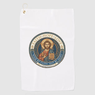 Jesus Monastic Contemplative Spirituality Graphic Golf Towel
