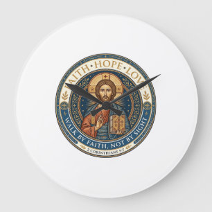 Jesus Monastic Contemplative Spirituality Graphic Large Clock