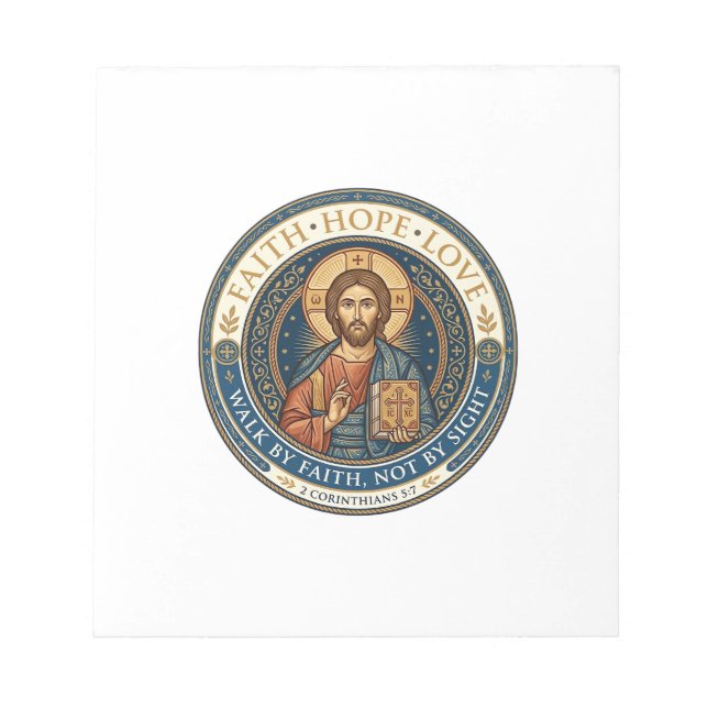 Jesus Monastic Contemplative Spirituality Graphic  Notepad (Front)