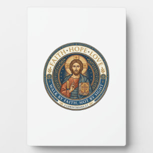 Jesus Monastic Contemplative Spirituality Graphic Plaque
